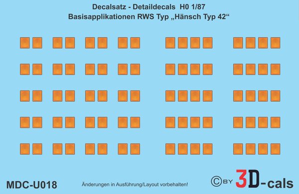 U018 Detaildecals Rückwarnsystem Hänsch Typ 42